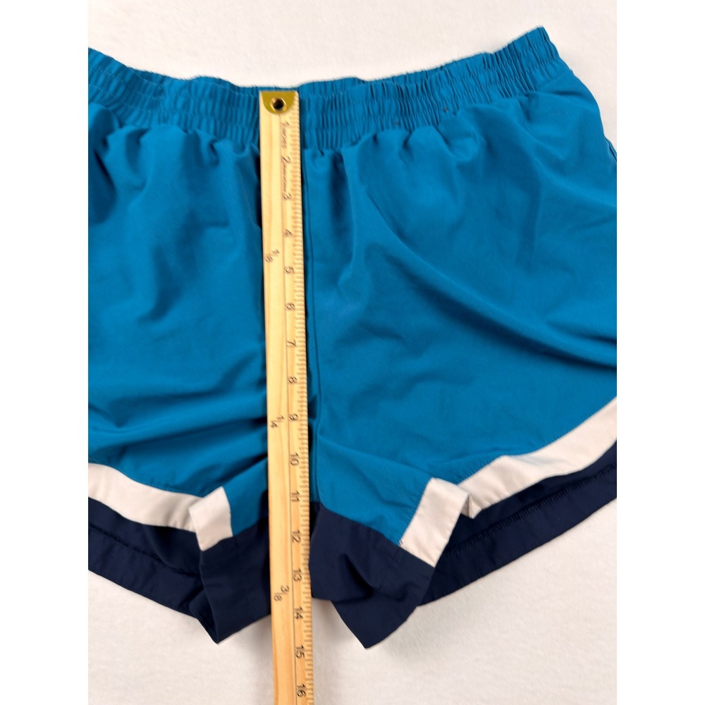 Xersion Womens Teal Colorblock Mid Rise Running Shorts Size Large Athletic Gym - Picture 7 of 8